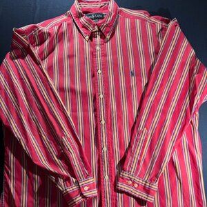 POLO RALPH LAUREN Striped Button-Down Shirt "Classic Fit". 100% Cotton size XL